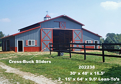 Cross Buck Slider Doors